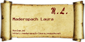 Maderspach Laura névjegykártya